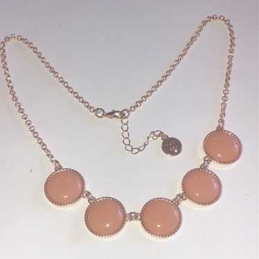 Liz Claiborne Rose Gold Tone & Peach Boho Stateme… - image 1