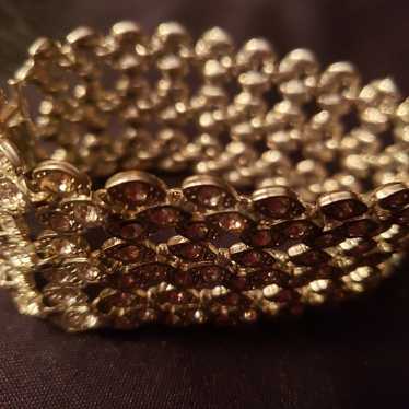 Gorgeous Vintage Rhinestone Bracelet 7 1/2" long, 