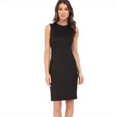 Calvin Klein Black Neoprene Sheath Dress 6 Small