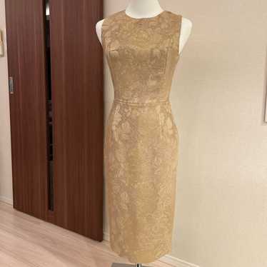 Elisabetta Franchi Beige Lace Pattern Sleeveless … - image 1