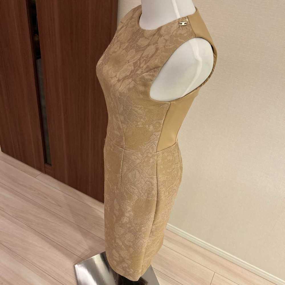 Elisabetta Franchi Beige Lace Pattern Sleeveless … - image 5