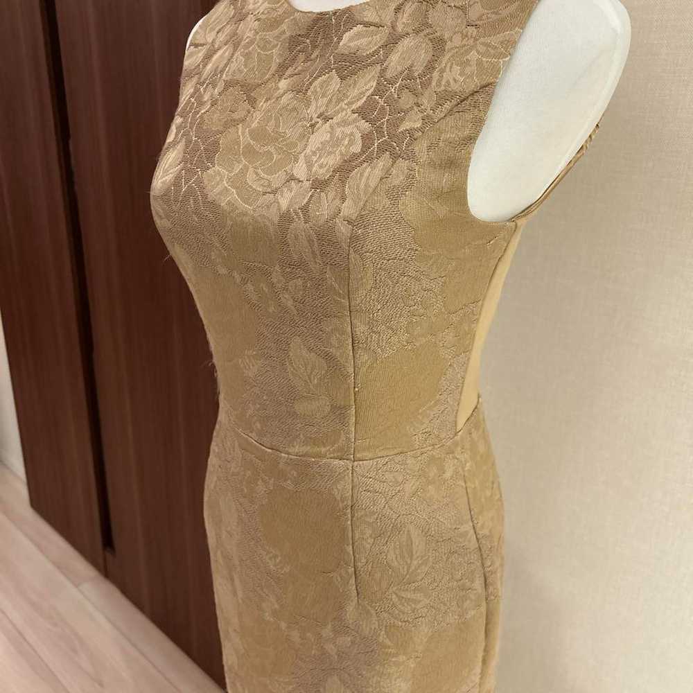 Elisabetta Franchi Beige Lace Pattern Sleeveless … - image 6