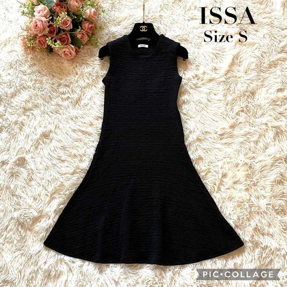 ISSA Thick Fabric Black Sleeveless Dress - image 1