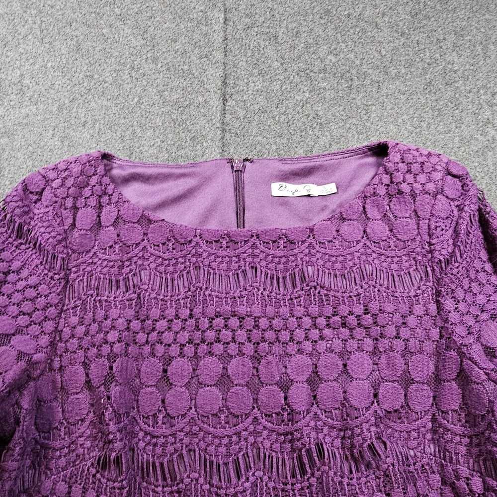 Eliza J Dress Womens Size 6 Purple Lace Work Wedd… - image 11