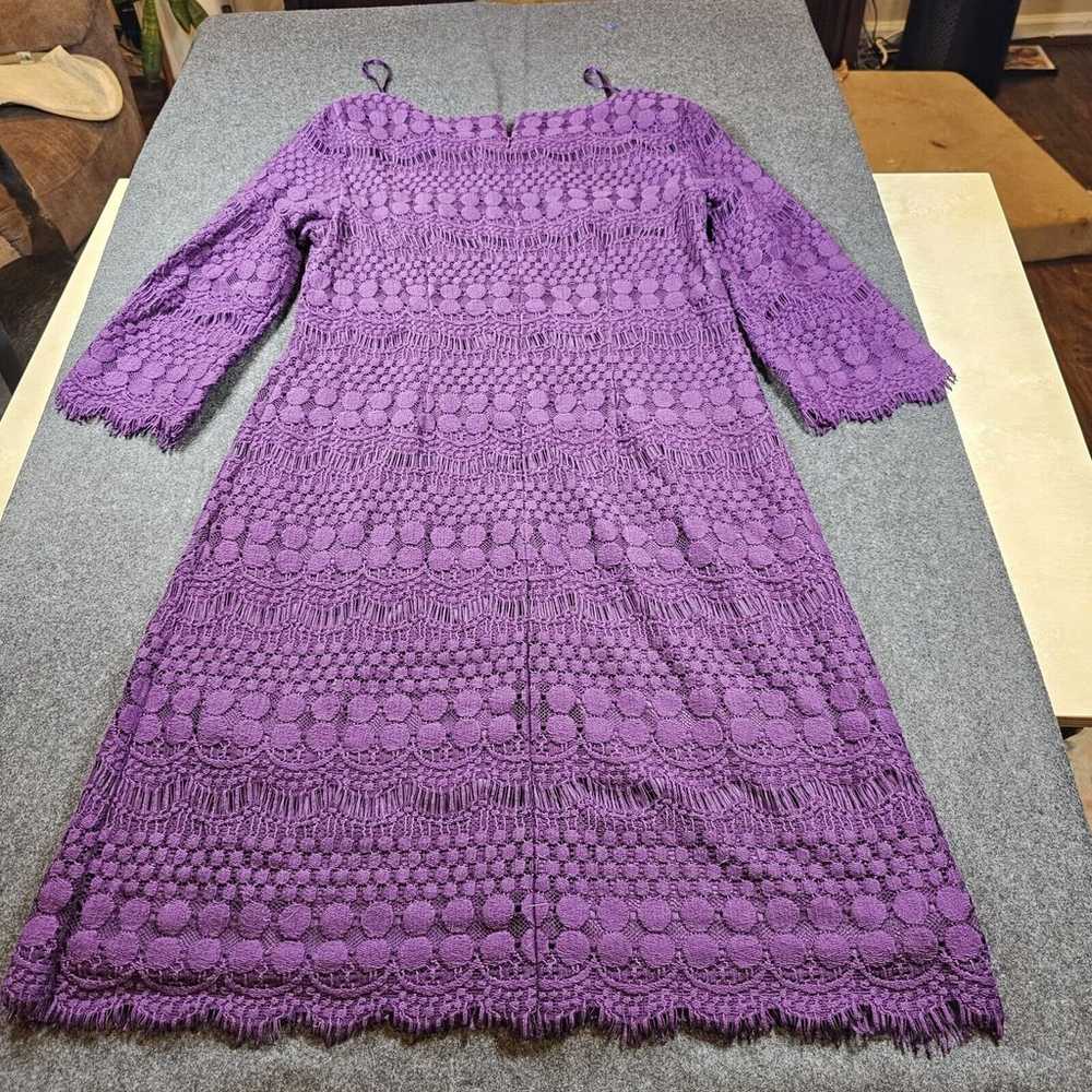 Eliza J Dress Womens Size 6 Purple Lace Work Wedd… - image 7