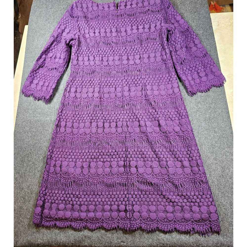 Eliza J Dress Womens Size 6 Purple Lace Work Wedd… - image 8