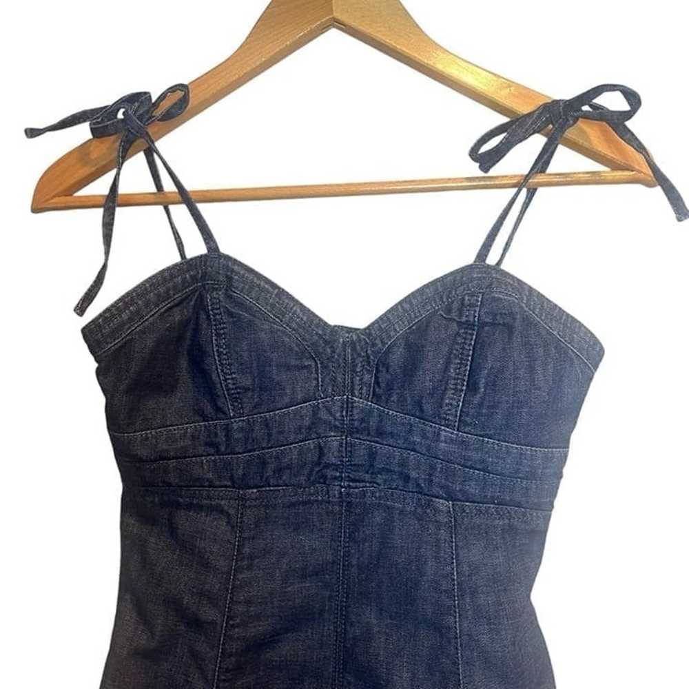 Guess Vintage 100% Cotton Denim Corset Mini Dress… - image 2