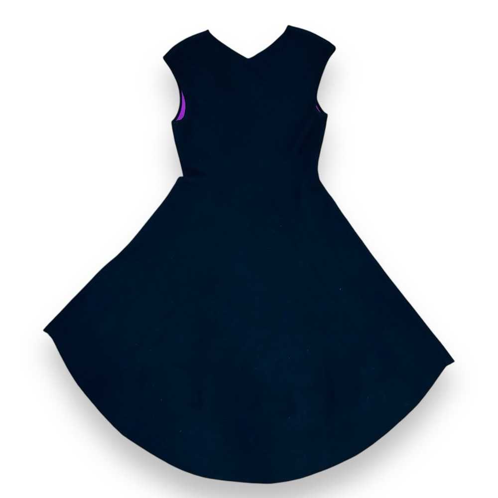 Milly Black Purple High Low Dress - Size Medium - image 2