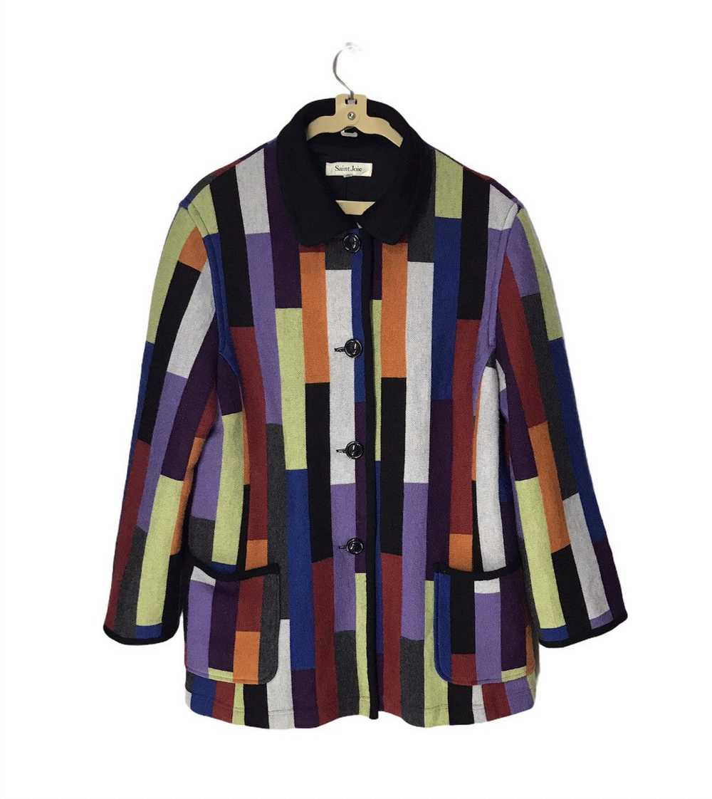 Japanese Brand Saint joie multicolor coat button … - image 4