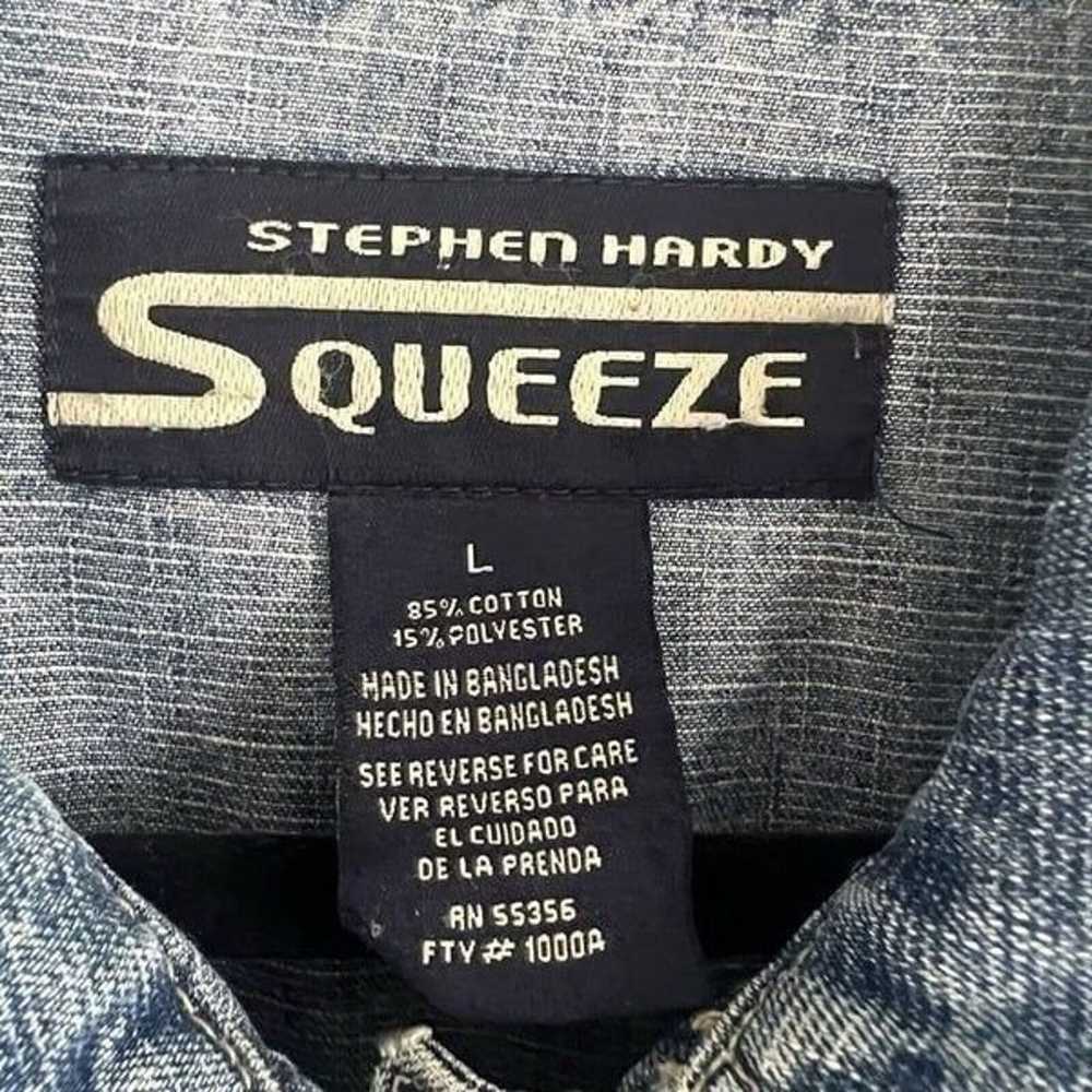 Stephen Hardy Squeeze Vintage 90s Denim Blue Butt… - image 7