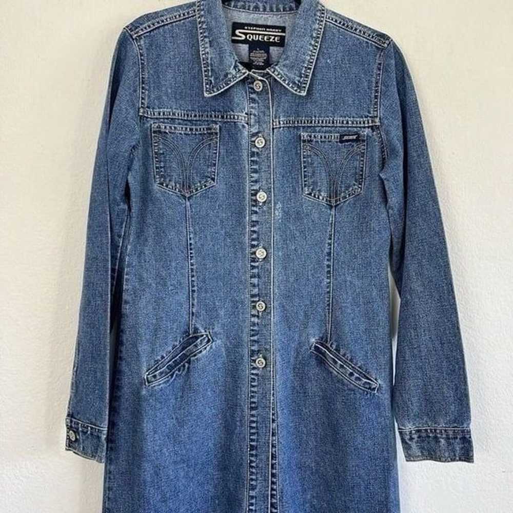 Stephen Hardy Squeeze Vintage 90s Denim Blue Butt… - image 9