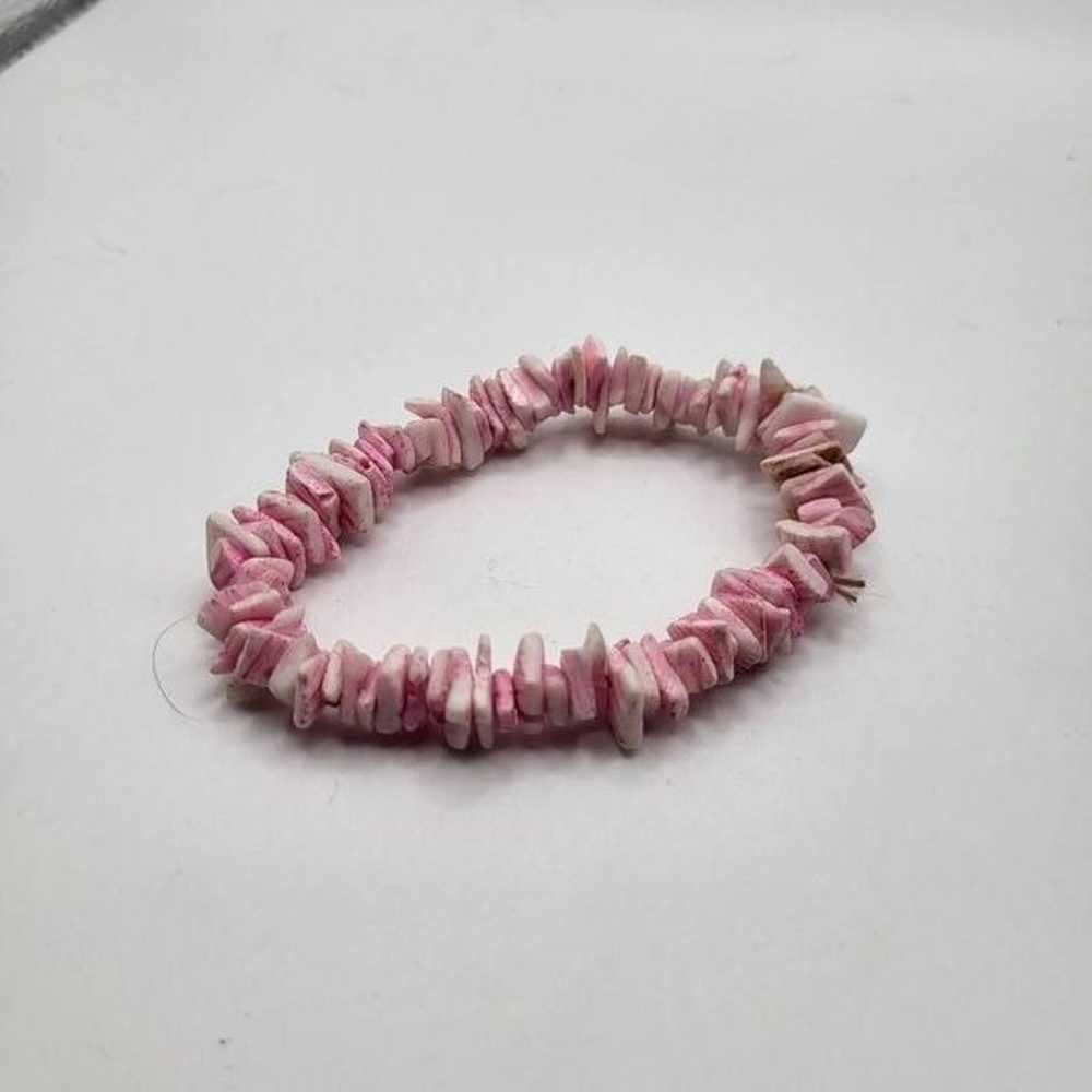 Vintage 90s Pink Puka Shell Bracelet - image 2