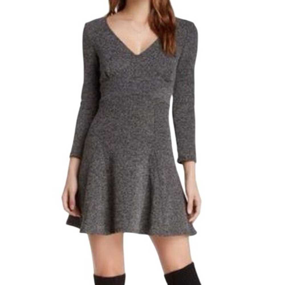 Free People Gray & Black Tweed Keyhole Back A-Lin… - image 2