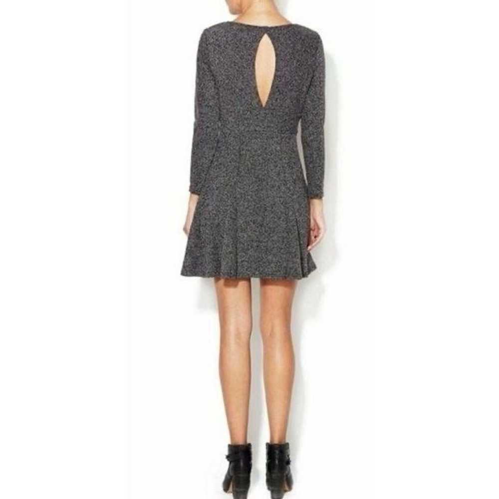 Free People Gray & Black Tweed Keyhole Back A-Lin… - image 4