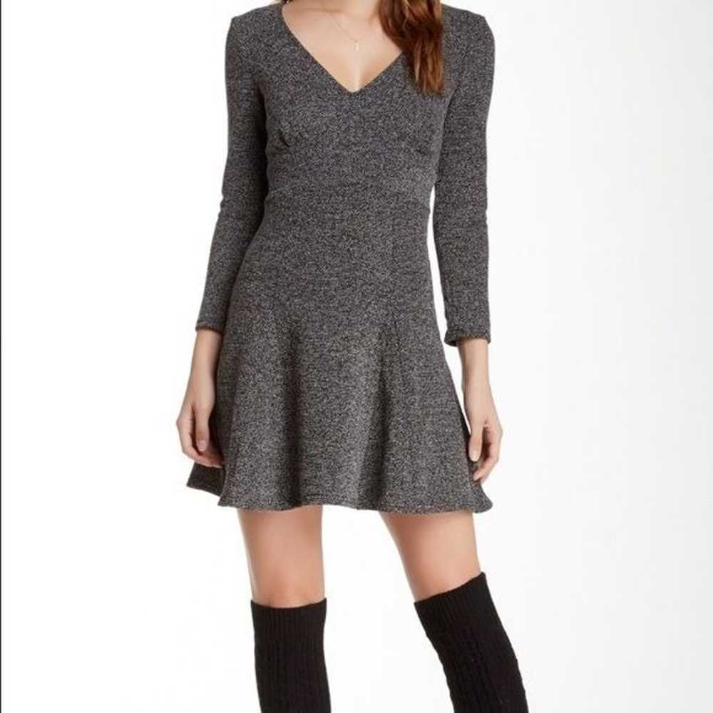 Free People Gray & Black Tweed Keyhole Back A-Lin… - image 6