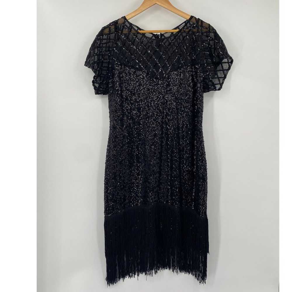 Unique Vintage Del Mar Flapper Mini Dress Sequin … - image 2