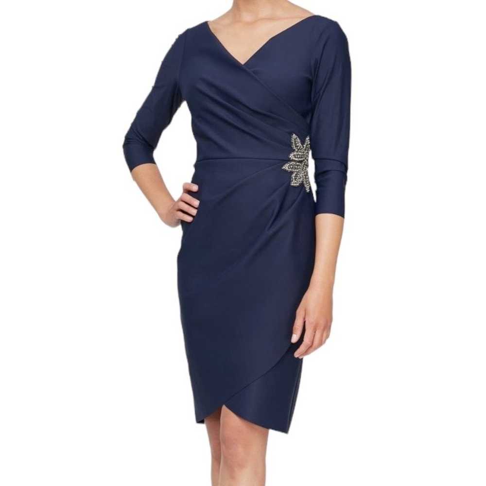 Alex Evenings dress Embellished Surplice Neck She… - image 7