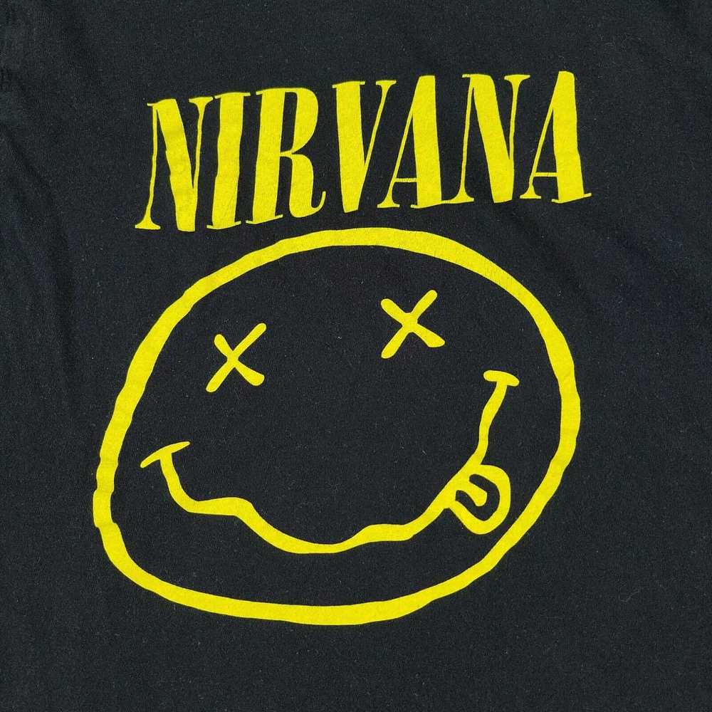 Vintage Nirvana Shirt Men's Small Black Grunge Ro… - image 2