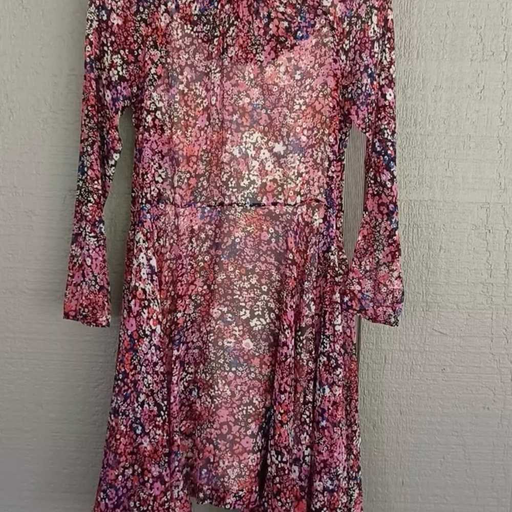 Maje Relana Silk Floral Print Mini Dress Size 38 … - image 1