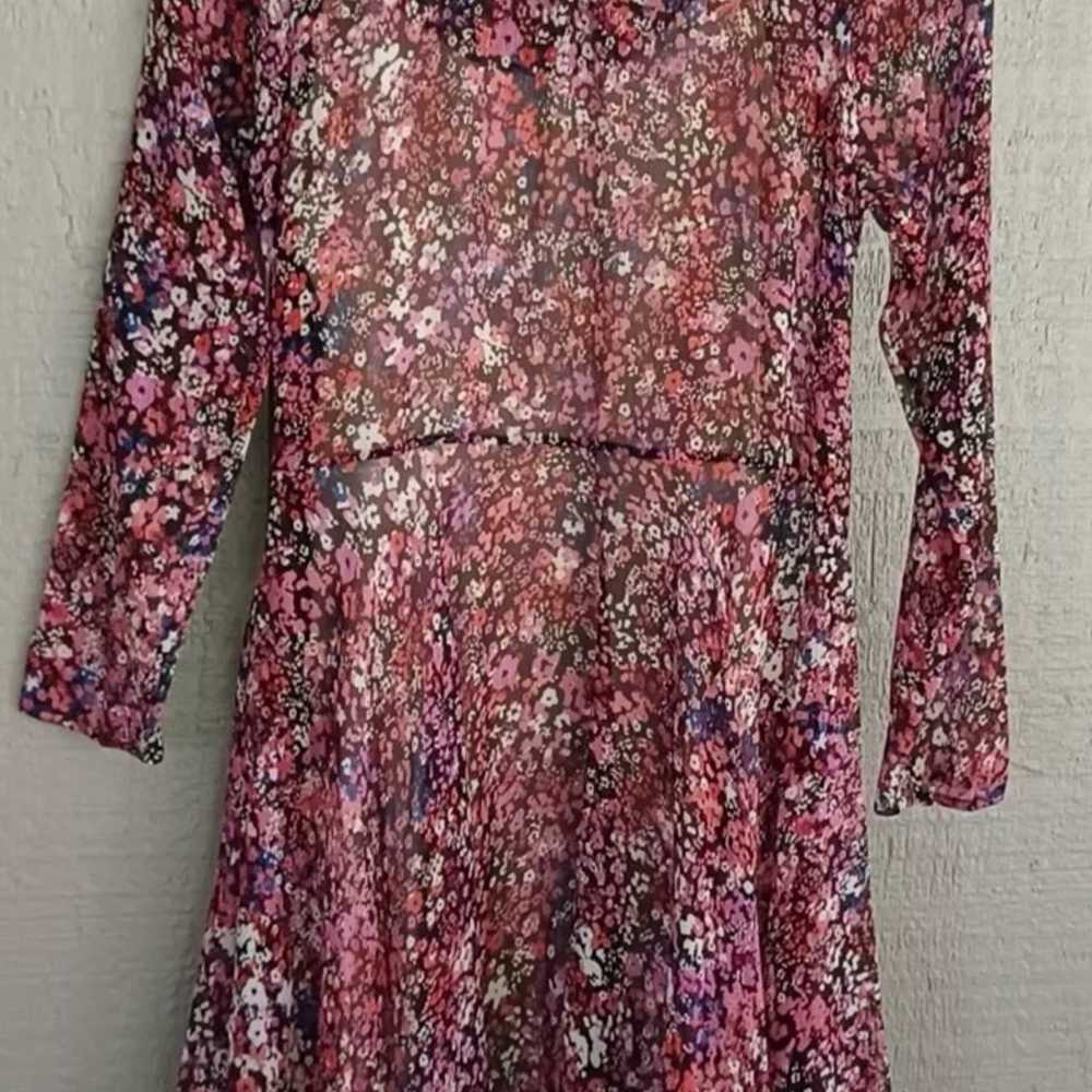 Maje Relana Silk Floral Print Mini Dress Size 38 … - image 4