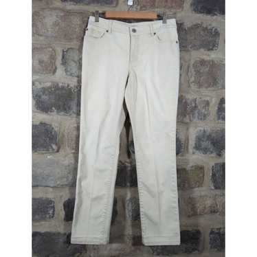 Chicos Chico's Platinum Denim Tan Jeans Ultimate F