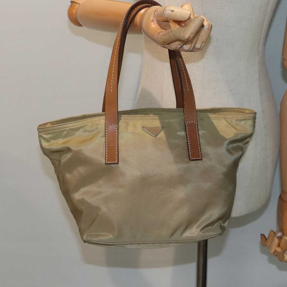 Prada Tessuto Beige Synthetic Handbag (Pre-Owned) - image 7