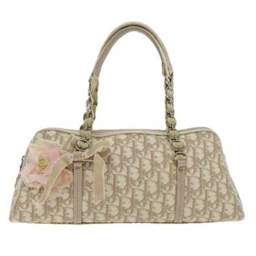 Dior Romantique Beige Canvas Handbag (Pre-Owned) - image 1