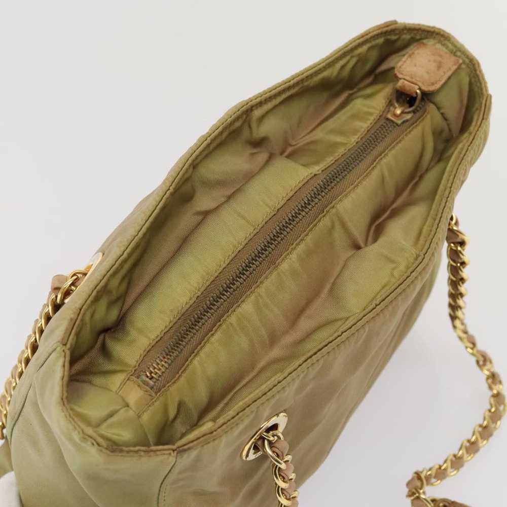 Prada Tessuto Khaki Synthetic Shoulder Bag (Pre-O… - image 4