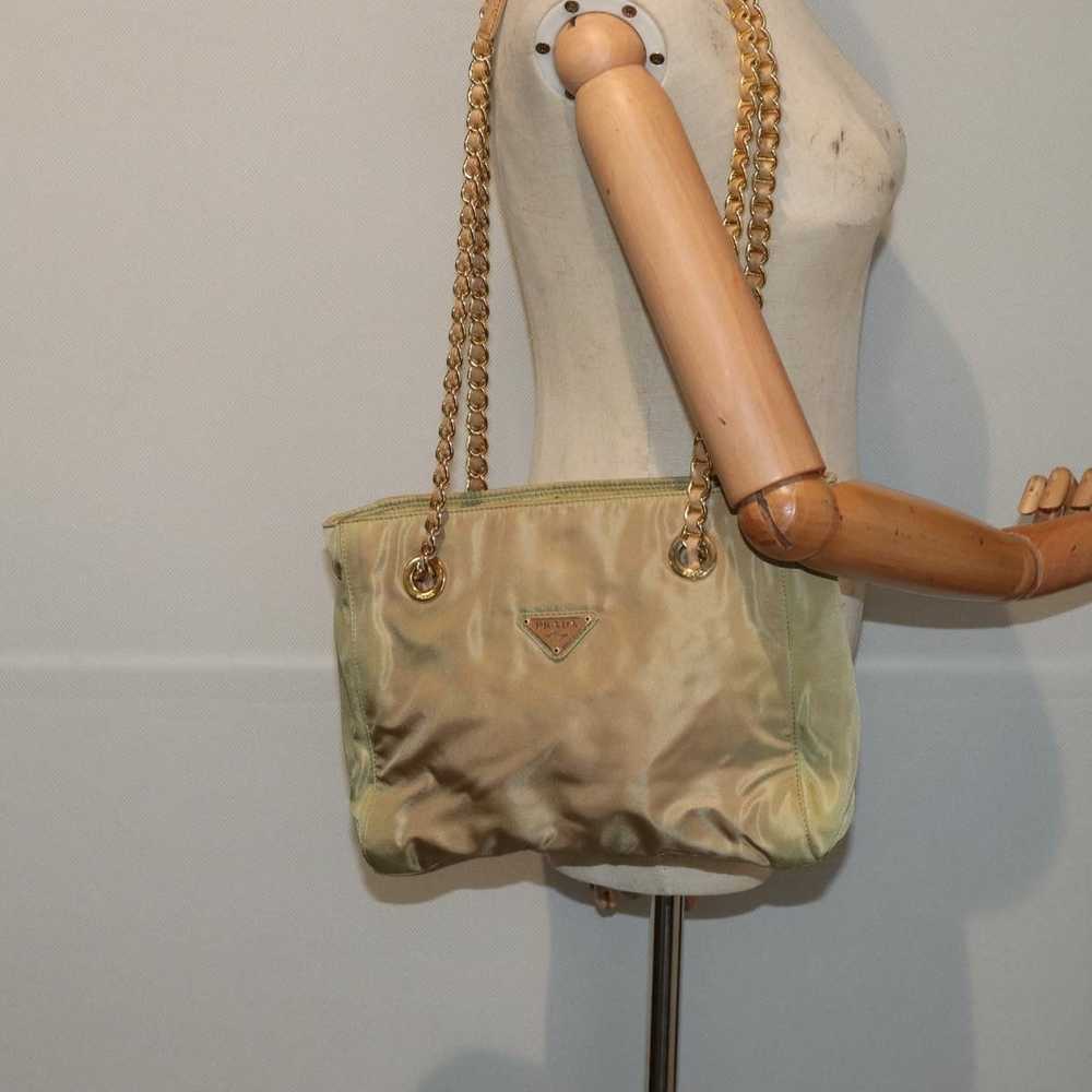 Prada Tessuto Khaki Synthetic Shoulder Bag (Pre-O… - image 7