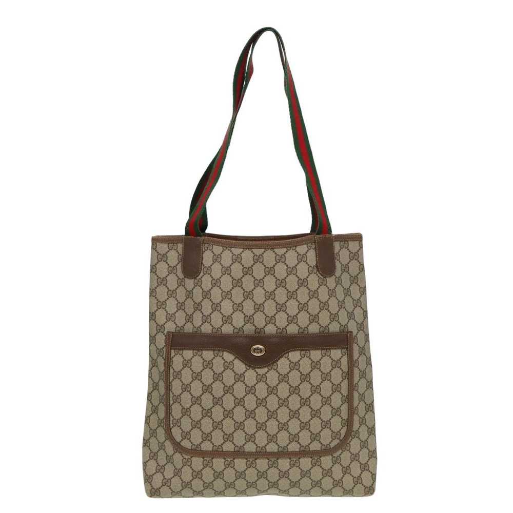 Gucci Gg Canvas Beige Canvas Tote Bag (Pre-Owned) - image 1