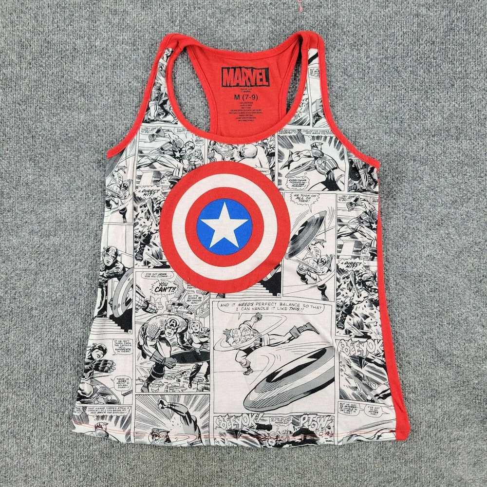 Vintage Marvel Tank Top Shirt Women's Medium Red … - image 1