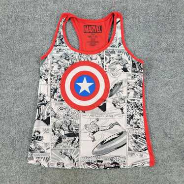 Vintage Marvel Tank Top Shirt Women's Medium Red … - image 1