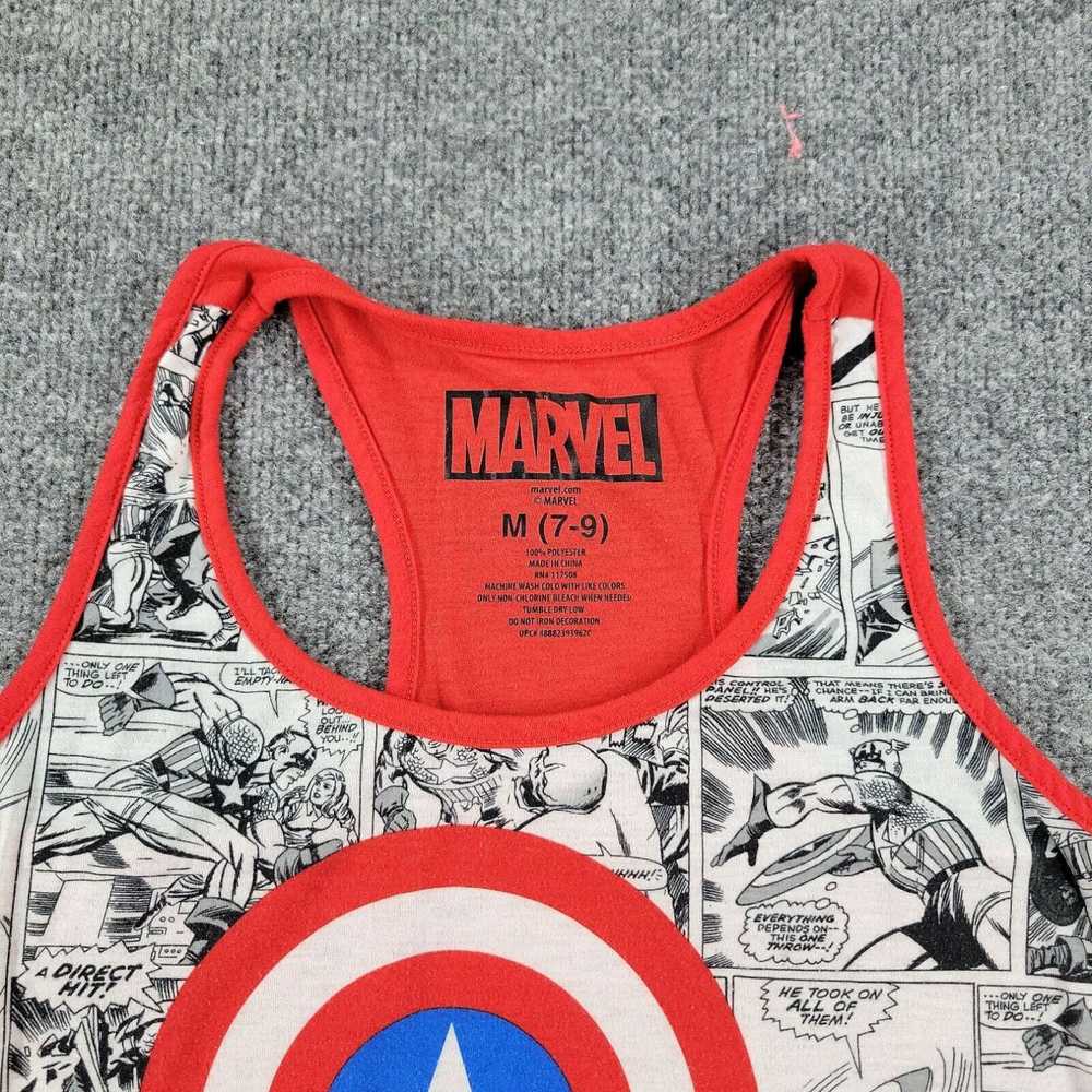 Vintage Marvel Tank Top Shirt Women's Medium Red … - image 3