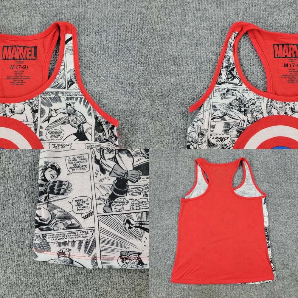 Vintage Marvel Tank Top Shirt Women's Medium Red … - image 4