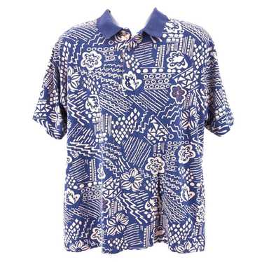 Izod × Vintage Izod abstract tropical print polo … - image 1