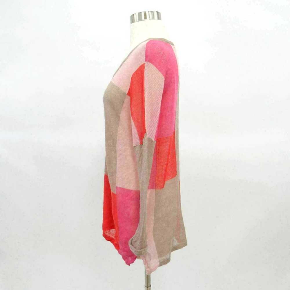 Gerard Darel Linen Blend Color Block Taupe Pink R… - image 6