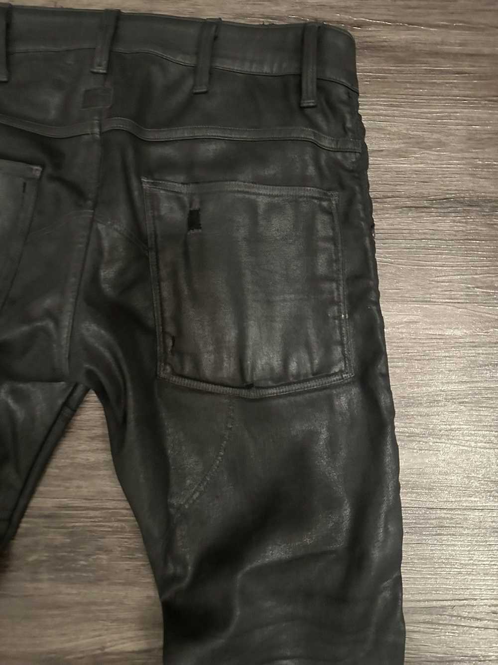 Gstar Black Leather Gstar tapered zip jeans - image 7