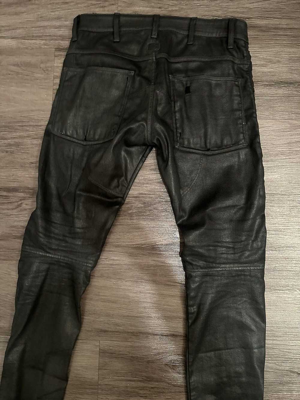 Gstar Black Leather Gstar tapered zip jeans - image 8