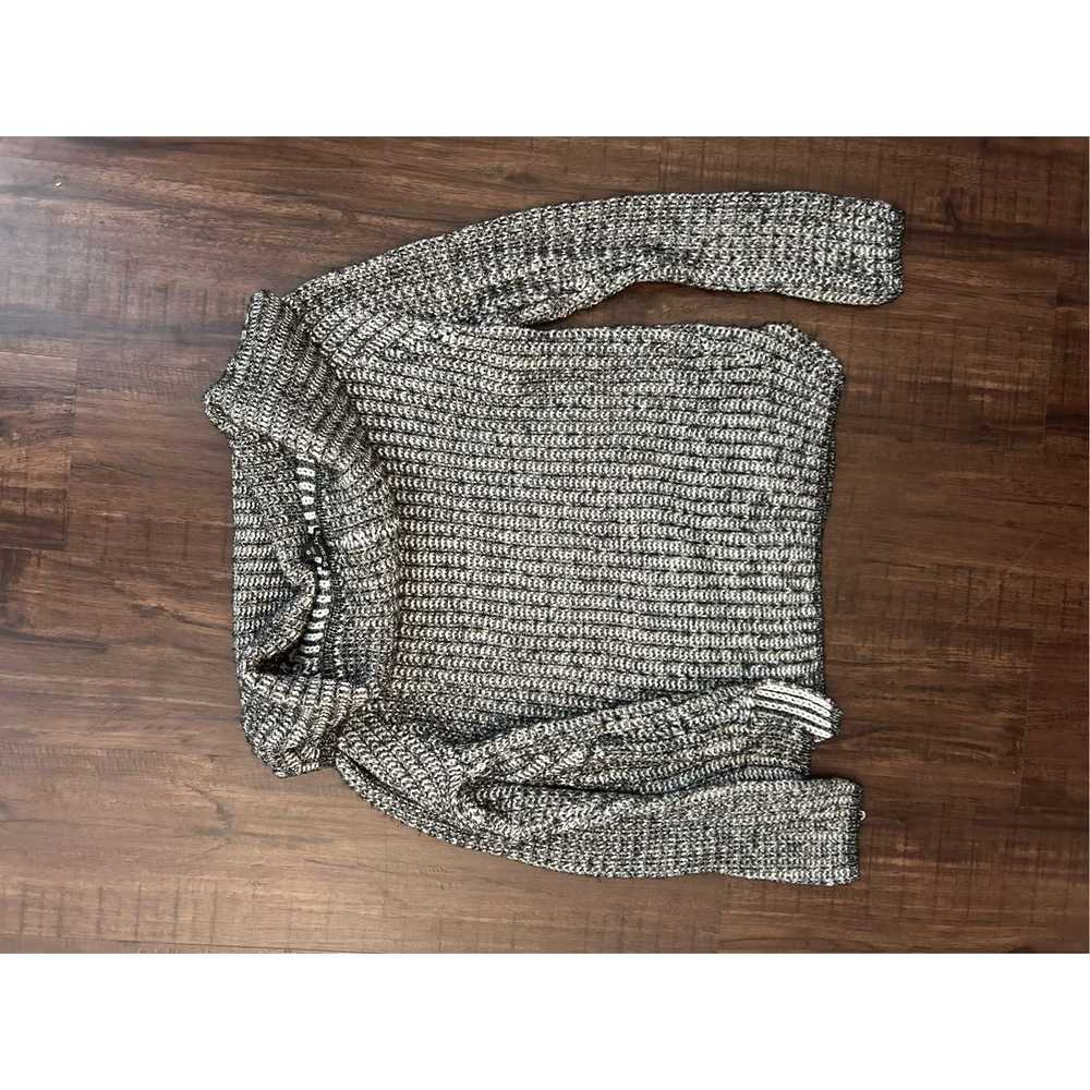 Express Express Gray Cotton Blend Knit Turtleneck… - image 8