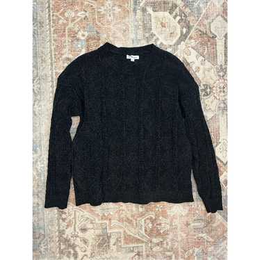 Macron Macaron Black Cable Knit Sweater, Sz Small - image 1