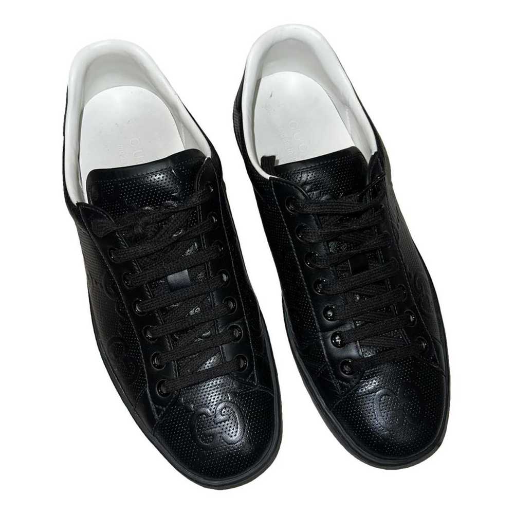 Gucci Tennis 1977 leather low trainers - image 1