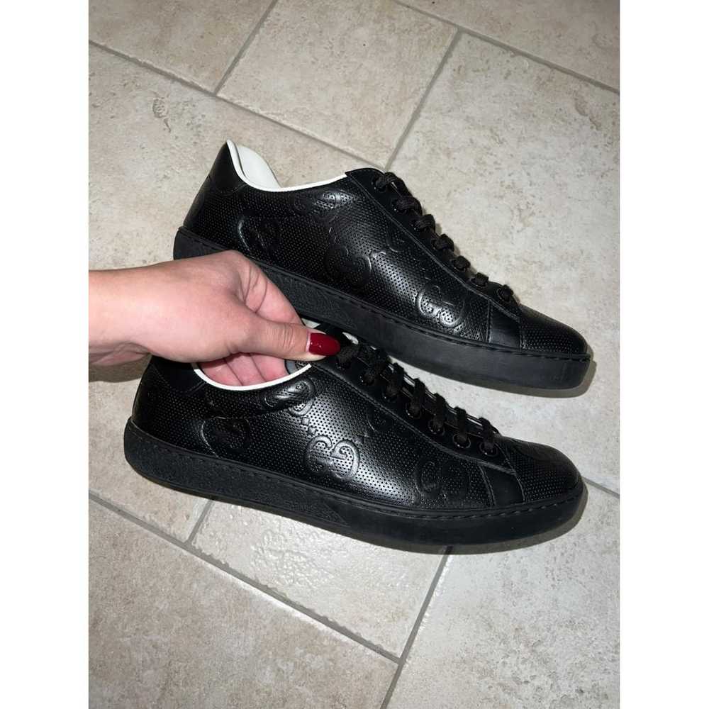 Gucci Tennis 1977 leather low trainers - image 2