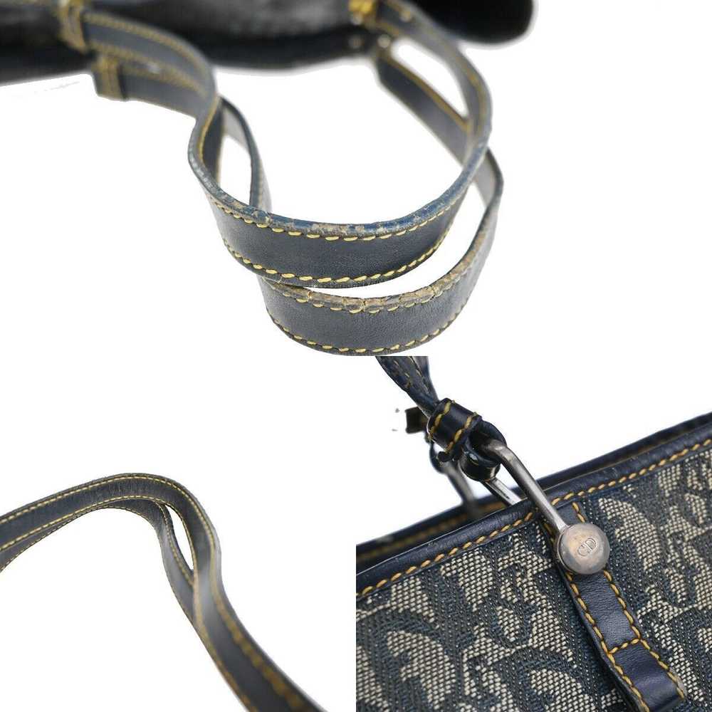 Dior Trotter Navy Canvas Shoulder Bag (Pre-Owned) - image 4