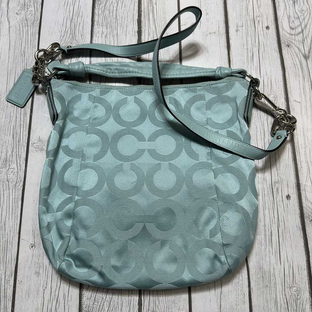 Coach Coach Aqua Kristin Signature Hobo Bag - image 2