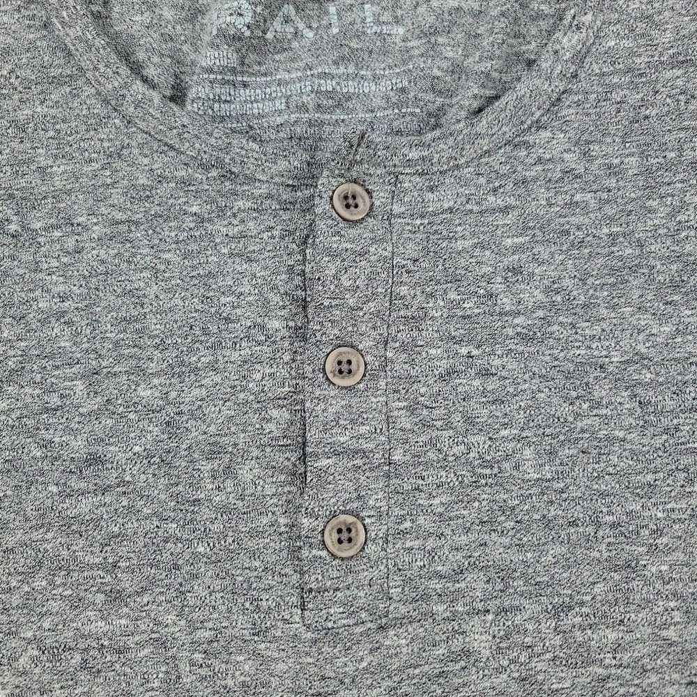 Rails The Rail Shirt Men's Medium Gray Henley Lon… - image 2