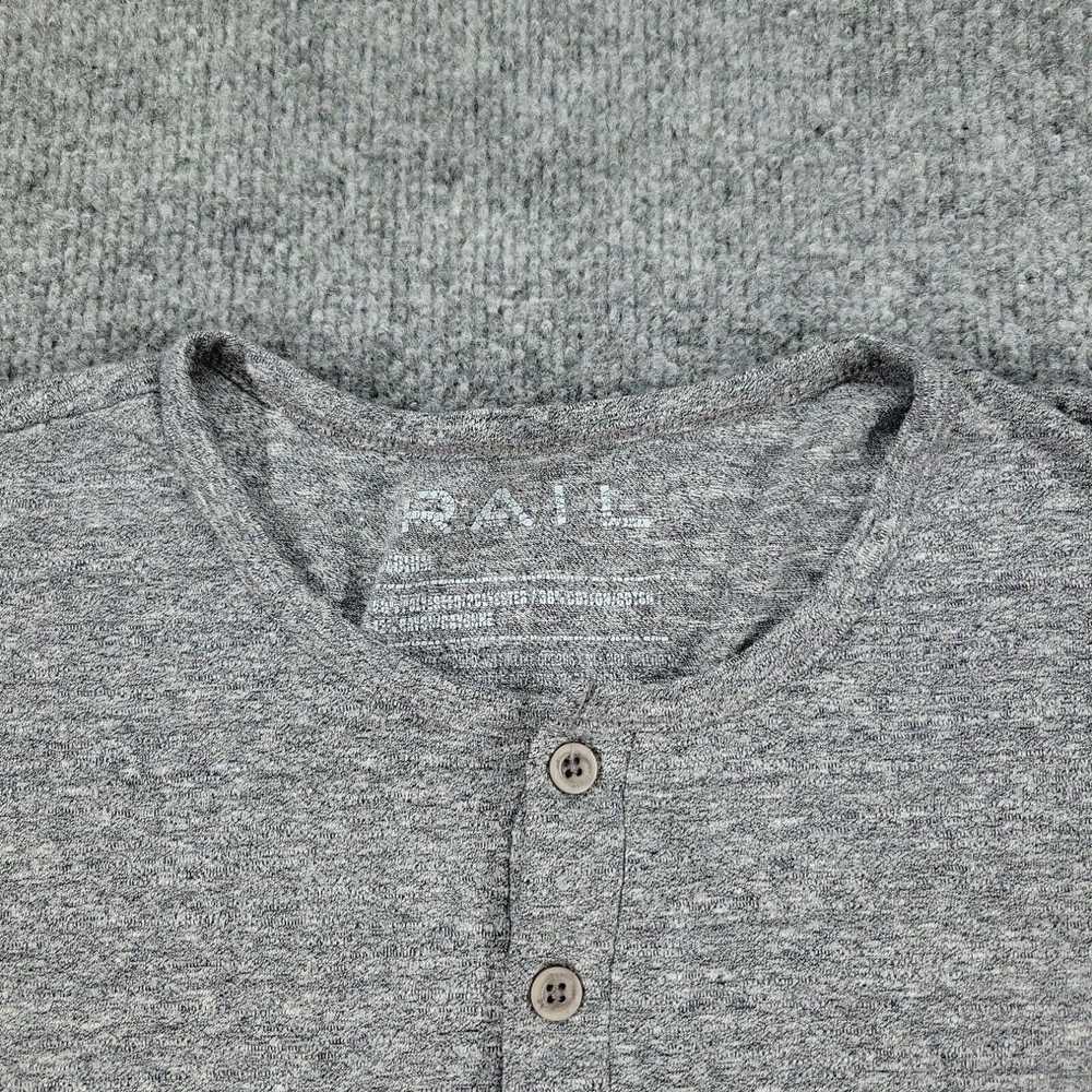 Rails The Rail Shirt Men's Medium Gray Henley Lon… - image 3