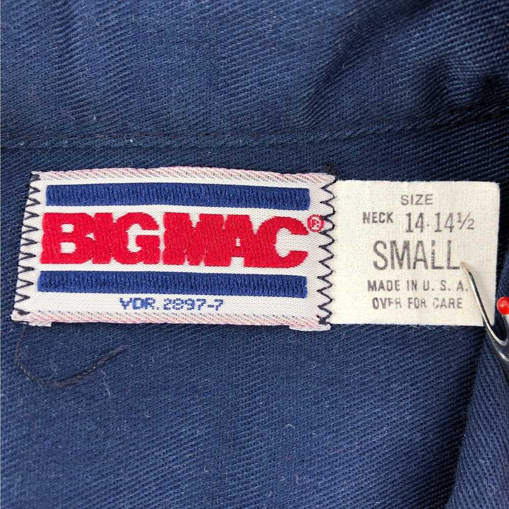 Big Mac × Vintage 80s Big Mac navy blue work shir… - image 3