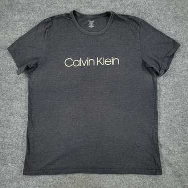 Calvin Klein Gray Short Sleeve Adult Graphic Logo… - image 1