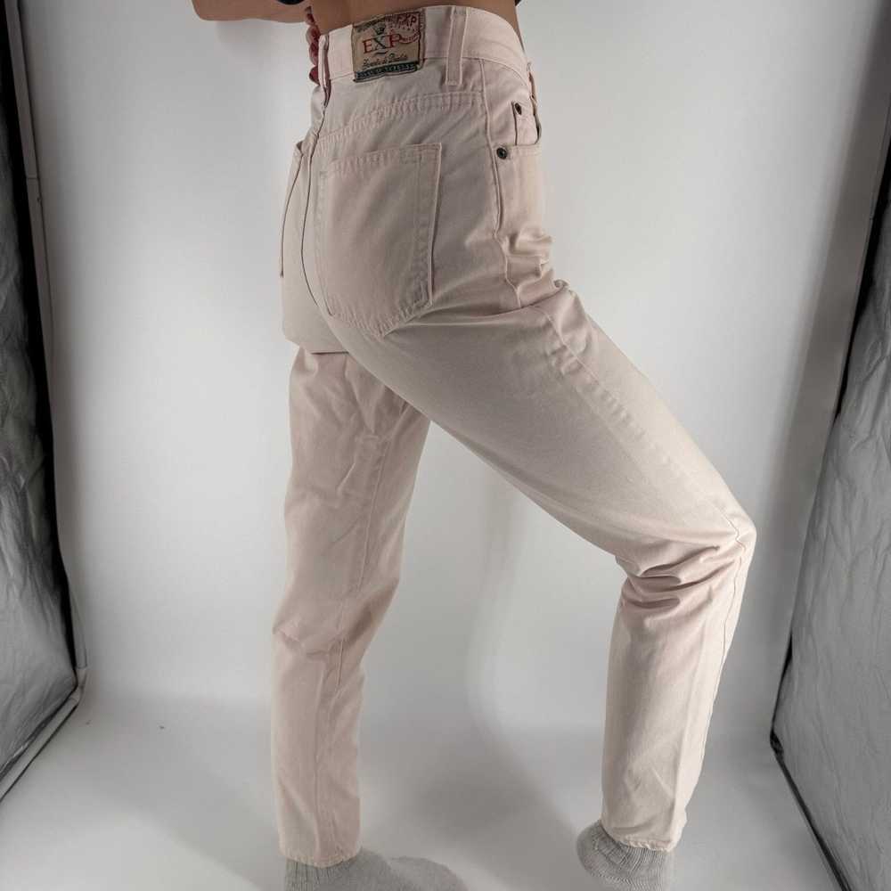 Express × Vintage 90s EXP Express pale pink jeans… - image 12