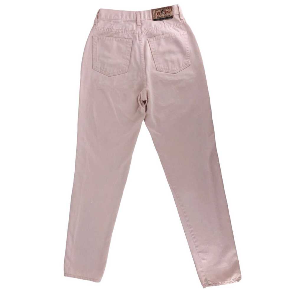 Express × Vintage 90s EXP Express pale pink jeans… - image 1